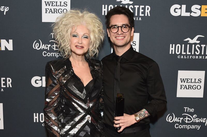 NEW YORK, NEW YORK - MAY 20: Cyndi Lauper and Brendon Urie attend the 2019 GLSEN Respect Awards at Cipriani 42nd on May 20, 2019 in New York City. (Photo by Ilya S. Savenok/Getty Images)