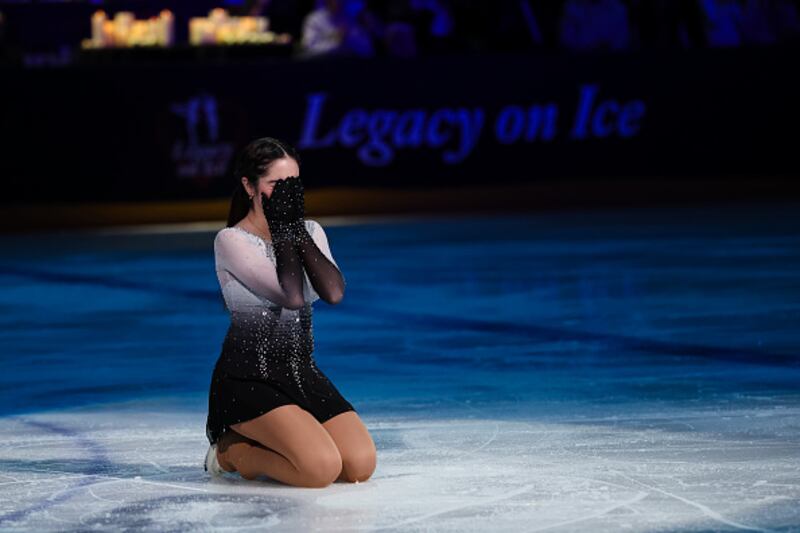 Ice skaters performing