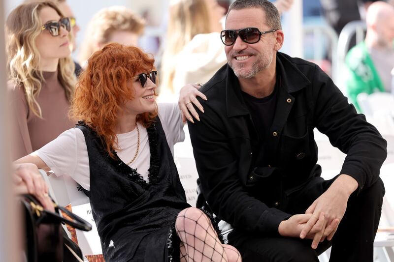 HOLLYWOOD, CALIFORNIA - DECEMBER 01: (L-R) Natasha Lyonne and Bryn Mooser attend the ceremony honoring Macaulay Culkin with a Star on the Hollywood Walk of Fame on December 01, 2023 in Hollywood, California. (Photo by Amy Sussman/Getty Images)